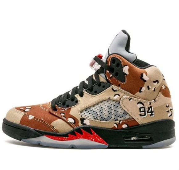 Air Jordan 5 Retro x Supreme – Desert Camo (824371-201)