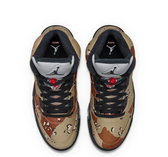 Air Jordan 5 Retro x Supreme 'Desert Camo' 824371-201$170