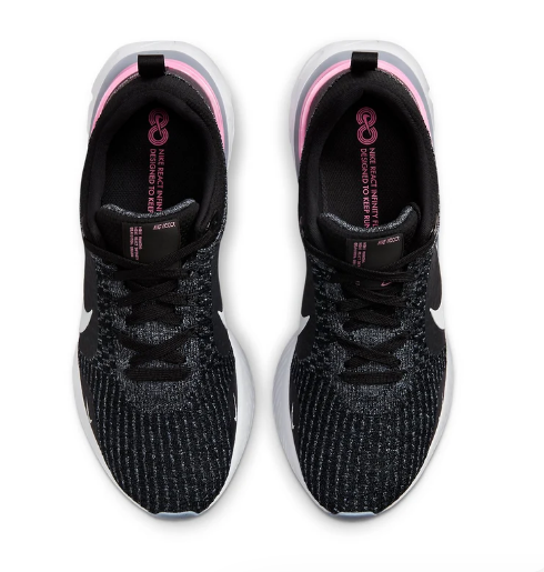 Nike React Infinity Run Flyknit 3 – Black / Grey / Pink (DZ3014-001)